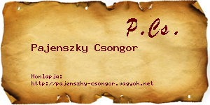 Pajenszky Csongor névjegykártya