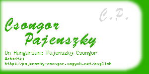 csongor pajenszky business card